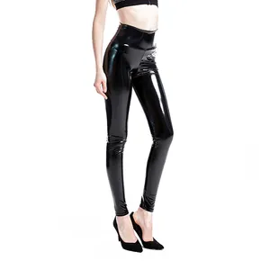 Latex pants rubber trousers for women in transparent color