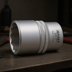 Hazet 1/2'' 12-Point Square <b>Socket</b> with Traction Profile and Knurling - Product Image 3