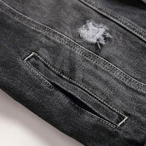 Chaqueta vaquera ajustada de fabricación profesional para hombre, ropa informal para uso en exteriores, chaqueta vaquera para hombre con personalización - Product Image 3