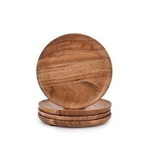 Plateau en bois d'acacia fait à la main jetable pour le thé pain fruits secs fête service alimentaire bas prix plateau à vaisselle en bois transfrontalier - Product Image 3
