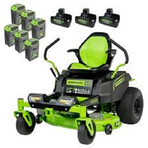 Tondeuse autoportée à batterie sans fil Greenworks 60V 42” Crossover-Z Zero Turn (ZTR) de qualité supérieure + (6) batteries 8Ah et (1) chargeur mural - Product Image 3