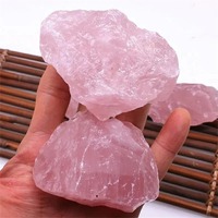 Puro Natural rosa cuarzo rosa áspero cristal crudo piedra roca Mineral espécimen curación Reiki decoración del hogar tamaño grande 1 pieza al azar