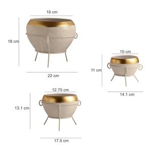 Ensemble élégant de 3 jardinières décoratives, idéal pour la verdure d'intérieur, le bureau à domicile, le balcon et une présentation élégante sur le sol ou la table, en provenance d'Inde - Product Image 6