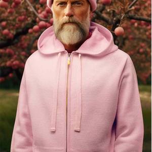 เสื้อฮู้ดแบบซิปมีซิปผ้าฟลีซเทอร์รี่2023เรียบกำหนดโลโก้ได้ตามต้องการ - Product Image 5