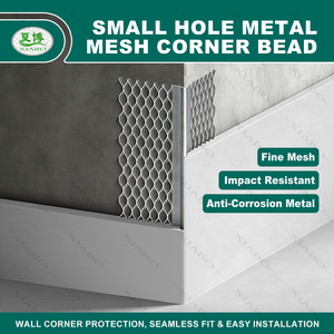 Perfil de esquina de malla metálica expandida galvanizada <span class=keywords><strong>para</strong></span> paneles de yeso, protector de esquina de pared antirrotura con alas de malla de diamante - Product Image 2