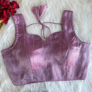 Zimi Chu เสื้อเบลาส์ทันสมัยสำหรับฤดูร้อนวัสดุจาก strach เสื้อเบลาส์พร้อมปมด้านหน้าสวยเปิดลวดลายเสื้อสุภาพสไตล์สุภาพ - Product Image 4