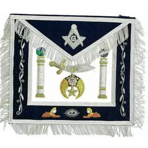 Massonico Regalia Grand Lodge Master grembiule massonico disponibile per la vendita all'ingrosso a basso prezzo articoli ricamati a mano di alta qualità