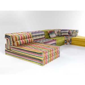 Canapé Chesterfield Missoni Contemporary Mah Jong Composition One Seat en tissu, avec fonction extensible et rembourrage en éponge, idéal pour appartement - Product Image 2
