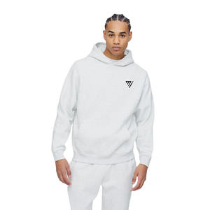 Sudadera con capucha de manga larga sólida en color gris con logotipo personalizado Sudaderas con capucha para hombre de talla grande de peso pesado a un precio razonable - Product Image 1