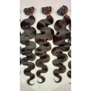 Ventes en gros et au détail de mèches de cheveux humains vierges indiennes Body Wave, 8 pouces étirées, vague naturelle, cheveux vierges vietnamiens, cheveux vierges indiens - Product Image 2