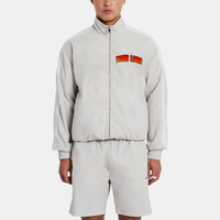 Conjunto Deportivo Ligero para Hombre, 100% Algodón, Estampado Sólido, Cortavientos, Tallas Grandes, Chaqueta Cortavientos con Logotipo Personalizado, Pantalones Cortos, 2 Piezas