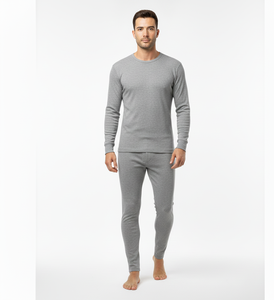 Traje Térmico Gris para Hombre, Ropa de Abrigo para Exteriores, Suave, de Manga Larga, Transpirable, con Tejido Térmico para Climas Fríos - Product Image 6