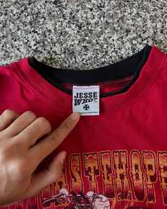 Camiseta de manga larga de doble capa de peso pesado lavado Vintage para hombre, ropa de calle recién llegada con estampado de logotipo personalizado - Product Image 6