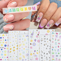 MO New Flower Summer Series Nail Art Stickers Pink Bow Nail Art Décoration Sticker Nail Art Sticker