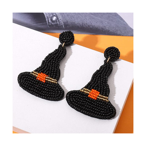 Halloween Christmas Accessories Wholesale Pumpkin Skull Drop Earrings for Halloween Buy From India - Product Image 5
