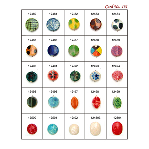 Perles en céramique de conception artistique pour la conception de bijoux Perles en céramique artisanales luxueuses faites à la main Artisanat créatif Élégant - Product Image 1