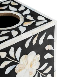 Couvercle de boîte à mouchoirs en nacre de luxe-Porte-serviettes en bois et incrustation de perles de qualité supérieure pour la maison ou la voiture - Product Image 2