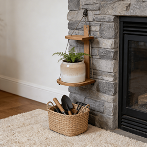 Juego de 2 Macetas Decorativas de Cerámica Hechas a Mano con Acabado Brillante Estilo Americano, Color Beige, Esmaltado por Goteo, No Poroso, Transpirable, para el Hogar - Product Image 2