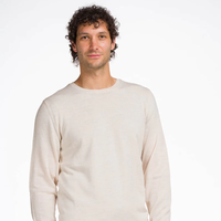 Pull en cachemire et laine italienne pour homme, col rond, doux, léger, hiver, tricot plat, haute qualité, fin, ODM