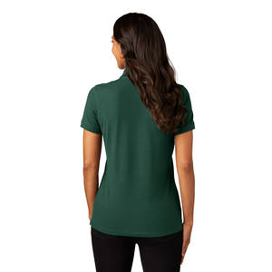 Manga corta con estampado de color sólido personalizado para mujer para polos ropa informal de estilo veraniego de punto transpirable - Product Image 2