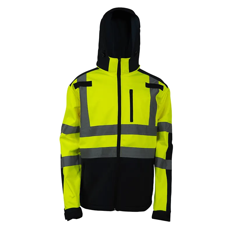 hi vis safety jacket long sleeve 100% waterproof antistatic hexaplus rain gear high quality thick material reflector jackets