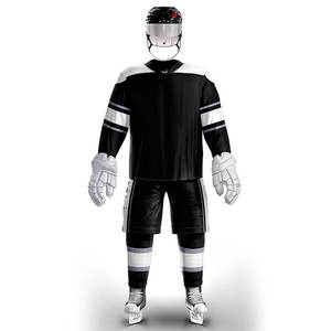 Ensemble de maillots de hockey sur glace sur mesure de haute qualité, dernier design, uniforme unisexe adulte, 100% polyester, séchage rapide, respirant, personnalisé - Product Image 1
