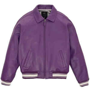 Chaqueta de Cuero Genuino para Hombre Estilo 2026, Etiqueta Personalizada Impresa, Abrigo de Invierno Impermeable y Cortavientos con Cuello Camisero - Product Image 2