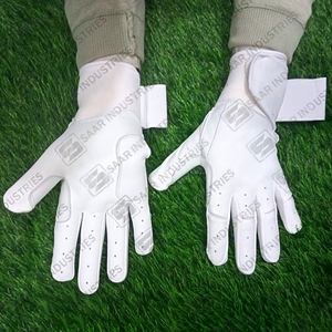 Vente chaude pleine blanche longue manchette gants de Baseball en cuir véritable modèle le plus demandé sur le marché pour les gants de frappeur - Product Image 3
