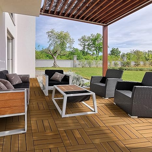 Carrelage de sol extérieur en bois d'acacia GFG-06, design moderne et classique, antidérapant, texture bois massif, 300x300mm, finition mate, Vietnam - Product Image 3