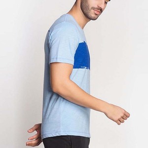 Bloque de color impreso bordado personalizado OEM diseño ropa de hombre camisas de manga corta ropa de verano cuello redondo Camiseta de algodón para hombres - Product Image 4