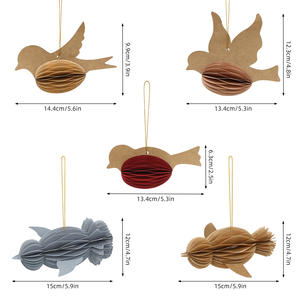נייר צורה ציפור דבש קישוט ציפורים לא גמורות תליית קישוטים נייר קציצות ציפורים תליית קישוטים ציפור תליית קישוטים - Product Image 4