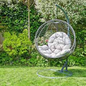 Silla Colgante Inflable Moderna en Forma de Huevo para Interiores y Exteriores con Soporte para Guardería y Uso Doméstico - Product Image 1