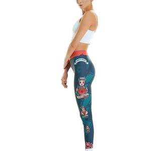 Ensemble de yoga respirant et écologique imprimé sur le devant, 2 pièces, vêtements de sport pour femmes, ensemble de fitness, leggings imprimés par sublimation, taille haute - Product Image 1