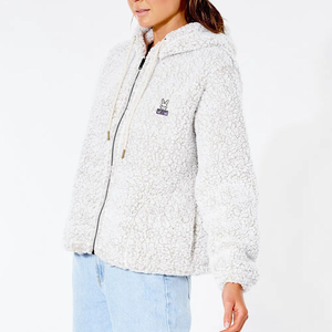 Streetwear femmes Sherpa sweat à capuche décontracté polaire pull dames pull avec poche kangourou surdimensionné à capuche - Product Image 5