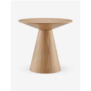 Round side tables modern veneer wood Natural - Teak wood furniture - Pre Order 1 x 20ft Container Mix Items wood Furniture