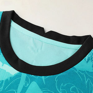 Ensemble de shorts de jersey de football camouflage bleu aqua personnalisable vêtements de sport d'équipe respirants à séchage rapide Service OEM disponible - Product Image 3