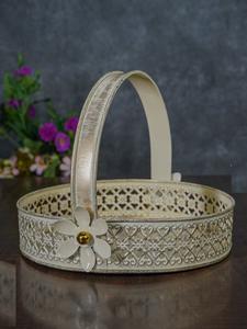 Panier en fil métallique doré pour la cuisine, les fruits et les boissons domestiques Panier de rangement en métal Conteneur Panier de haute qualité - Product Image 3