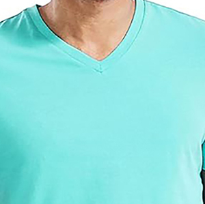 T-shirt à col en V pour hommes, couleur unie, manches courtes, unisexe, coton épais, t-shirt à col en V pour hommes - Product Image 6