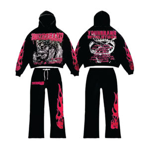 Chándal transpirable con logotipo personalizado, sudaderas con capucha de peso pesado teñidas lisas salientes, sudadera de hombre con hombros caídos de algodón 100% de doble capa - Product Image 1