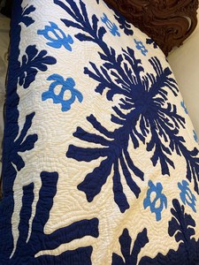 Venta al por mayor hecha a mano hawaiana Kantha trabajo tejido a mano colcha ropa de cama Vintage 100% algodón cama edredones bebé Mantas y mantas OEM - Product Image 6