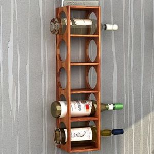 Casiers à vin en bois pour vente en gros couleur naturelle dans le support Barware maison cuisine décor bouteilles de vin en bois support - Product Image 2