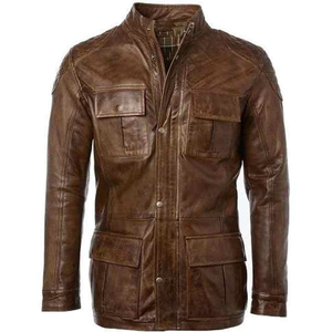 2025 veste en cuir personnalisée pour hommes de haute qualité fabriquée à partir de 100% veste en cuir de vachette véritable pour hommes Streetwear - Product Image 5