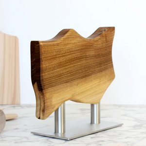 Bloque Magnético para Cuchillos, Soporte para Cuchillos de Cocina de Madera de Pino Engrosada, Organizador Multifuncional de Almacenamiento de Cuchillos de Doble Cara para Cocina - Product Image 3