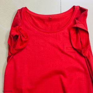 High Fashion Women's Summer Loose Short-Sleeved Tshirt Casual Style 160g Gsm <b>Wide</b> <b>Neckline</b> Solid Colour Plus Size Printed Design - Product Image 3