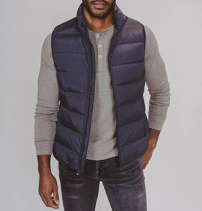 OEM barato invierno prendas de vestir exteriores acolchado abajo sin mangas acolchado Chaleco de talla grande hombres Chaqueta ligera abrigos chaleco transpirable - Product Image 3