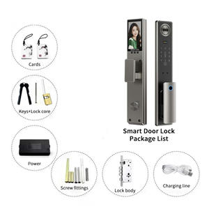 सबसे अच्छी कीमत 3 डी फेस रिकग्निशन स्मार्ट डोर लॉक कैमरा के साथ डिजिटल बायोमेट्रिक फिंगरप्रिंट स्मार्ट डोर लॉक वाईफाई - Product Image 5