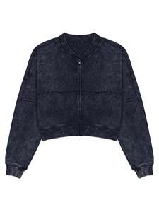 Ensemble de survêtement pour femme, style nouveau, lavage à l'acide, fermeture éclair intégrale, pantalon évasé, 100% polyester, 380 g/m², ensemble deux pièces d'hiver, ensemble de jogging, grande taille - Product Image 3