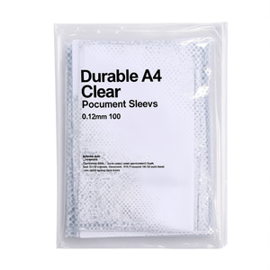 Durable <b>A4</b> Clear <b>Document</b> Sleeves 0.12mm 100 Pack Transparent File <b>Folder</b> Accessories - Product Image 2