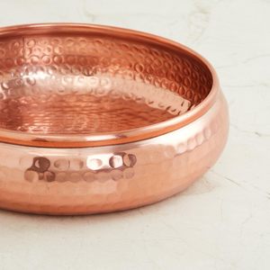 Bol de spa en cuivre martelé de haute qualité pour relaxer le traitement de pédicure et le massage de spa Finition artisanale - Product Image 2