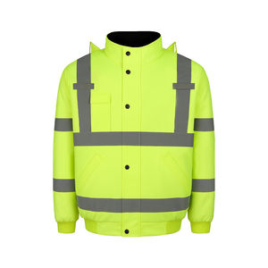 Ropa de Trabajo de Alta Visibilidad con Logotipo Personalizado, Chaqueta de Trabajo de Seguridad Reflectante de Manga Larga, Transpirable, de Poliéster, para Invierno - Product Image 6